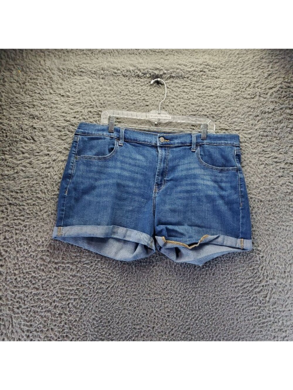 Old Navy Shorts Womens Size 16 Blue Mid-Rise Rolled Hem Denim Casual